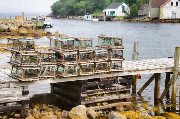 Lobster pots on dock