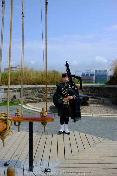 Bagpiper in citadel