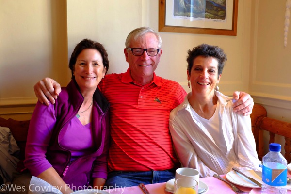 John chris and gina at breakfast in Ardara