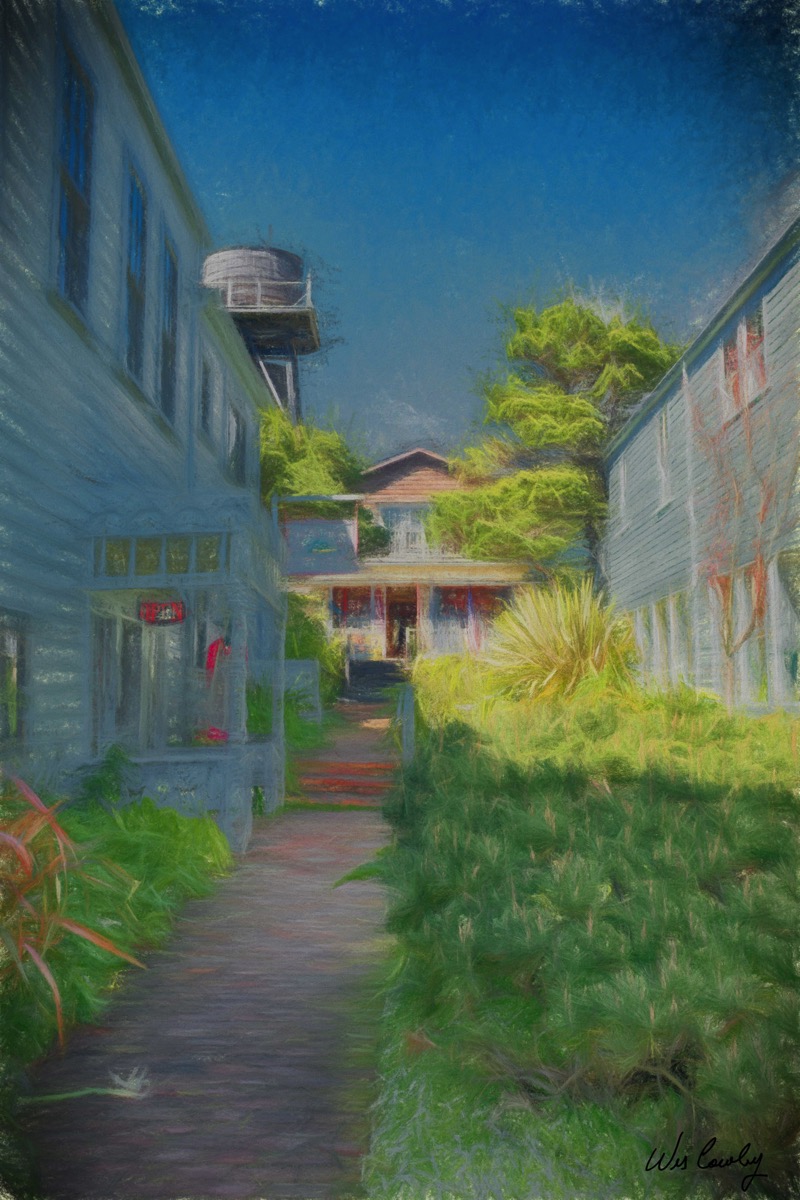 Mendocino alley impression signed